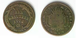 BURGAU (Austrian State) 1 Kreuzer 1772 G - Copper - Maria Theresia - 580