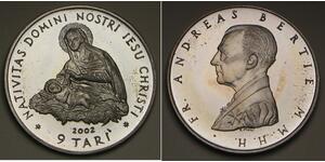 ORDER OF MALTA 9 Tari 2002 Proof - Silver - Andreas Bertie - 1749 *