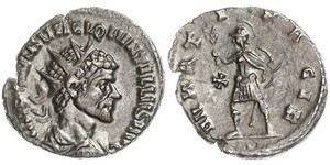 Kaiserzeit, Quintillus Antoninianus. RIC 24. Schrötlingsfehler am Rand, fast vorzüglich