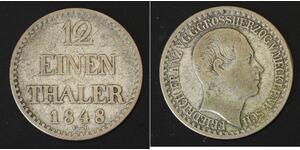 MECKLENBURG SCHWERIN 1/12 Thaler 1848 - Silver 0.500 - Friedrich Franz II - 2192