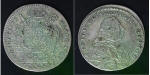 WURZBURG 20 Kreuzer 1763 MP - Silver - Adam Friedrich - VF - 670