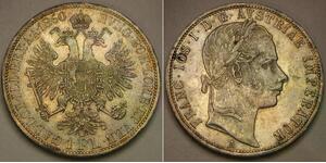 AUSTRIA 1 Florin 1860 A - Silver 0.9 - Franz Jospeh - aUNC - 331 *