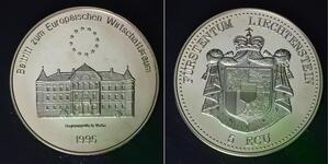 LIECHTENSTEIN 5 ECU 1995 Proof - Copper/Nickel - Regierungssitz in Vaduz - 4558