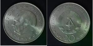 GERMANY (DDR) 20 Mark 1972 A - Copper/Nickel - Wilhelm Pieck - VF/XF - 293