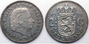 2 1/2 Gulden Regno dei Paesi Bassi (1815 - ) Argento Juliana of the Netherlands (1909 – 2004)