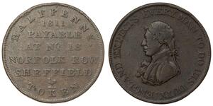 Great Britain - 1/2 Penny 1811 - Yorkshire - Sheffield / Horatio Nelson