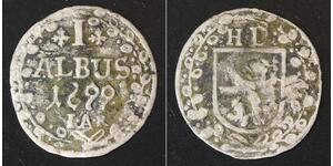 HESSE DARMSTADT (German State) 1 Albus 1699 IAR - Silver - Ernst Ludwig - 2204