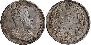 25 Cent Kanada Silber Eduard VII (1841-1910)