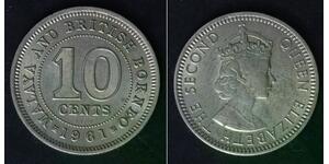 MALAYA AND BRITISH BORNEO 10 Cents 1961 - Copper/Nickel - Elizabeth II. - 355
