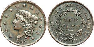  1835 N-16 R2 MS60. Head of 1836. Partial Double Profile. MS-60. Lustrous light greenish olive brown, the reverse a shade or two darker, with hints of bluish steel and sea-green overtones on both ...