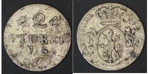 PRUSSIA (German State) 2 Stuber 1756 C - Billon - Friedrich II. - 4338
