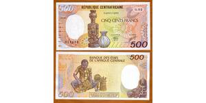 Central African Republic, 500 francs, 1987, P-14c, UNC