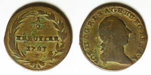 AUSTRIA 1/2 Kreuzer 1783 F - Copper - Joseph II. - 3387