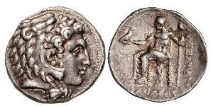 MACEDONIA - ALESSANDRO III MAGNO (336-323 a.C.) Tetradramma. D/ Testa di Eracle con pelle leonina R/ Zeus in trono. Ag g 17,18 • Bella patina BB+/q.BB