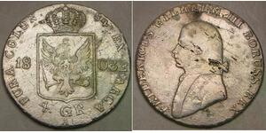 PRUSSIA 4 Groschen 1803 A - Silver 0.52 - Friedrich Wilhelm III. - VF+ - 2631 *