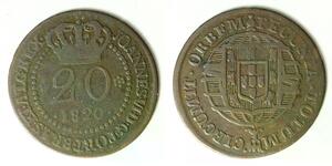 MOZAMBIQUE (Portuguese Colony) 20 Reis 1820 - Copper - 4543
