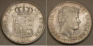 TWO SICILIES (Italy) 120 Grana 1836 - Silver 0.833 - Ferdinando II. - XF+ -3834*
