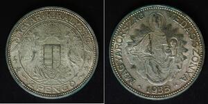 HUNGARY 2 Pengo 1933 BP - Silver 0.640 - VF/XF - 3179