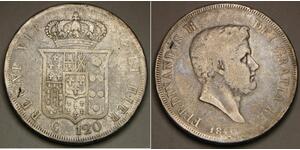 NAPLES / NAPOLI (Italian State) 120 Grana 1840 - Silver 0.833 - VF - 2104 *