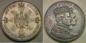 PRUSSIA (German Kingdom) 1 Thaler 1861 - Silver 0.9 - Coronation - XF - 3691 *