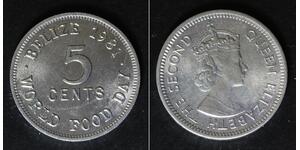 BELIZE 5 Cents 1981 - Aluminum - World Food Day. - aUNC - 2297