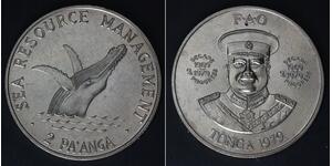TONGA 2 Pa'anga 1980 - Copper/Nickel - F.A.O. - aUNC - 4391