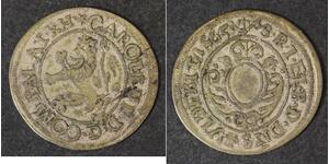 PFALZ-ELECTORAL PFALZ 2 Kreuzer 1665 - Silver - Karl Ludwig - VF - 334