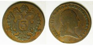 AUSTRIA 3 Kreuzer 1800 C - Copper - Franz II. (I.) - 1668