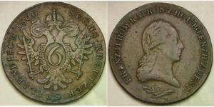 AUSTRIA (Empire) 6 Kreuzer 1800 A - Copper - Franz II. (I.) - VF/XF - 3203 *