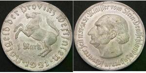 WESTPHALIA (Notgeld) 1 Mark 1921 - Aluminum - XF - 2019 