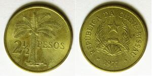 GUINEA BISSAU 2-1/2 Pesos 1977 - Aluminum/Bronze - F.A.O. - aUNC - 2295