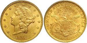  1896 Breen 7322. SEGS graded MS-61 Details, cleaned. 1896/1896. All 4 digits show repunching at the top. Discovered by E.M. Seneca. Estimated Value $1,800 - 1,900. Categories: $20 Gold