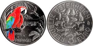 3 Євро Австрійська Республіка (1955 - ) Мідь 