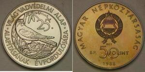 HUNGARY 50 Forint 1988 BP - Cu-Ni - World Wildlife Foundation - UNC - 1178 *