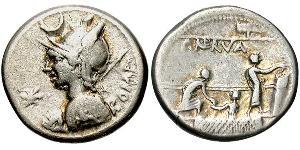 1 Denario Repubblica romana (509BC-27BC) Argento 
