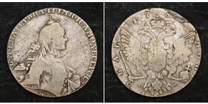  
  1769, Russia, Empress Catherine II. Rare Silver Rouble Coin. (Damaged VF) Moscow!  Mint Year: 1769 Denomination: Rouble Mint Place: Moscow (М.М.Д.) Mint Official: Igor Ivanov (E-I) Engraver:  ...
