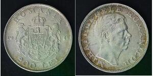 ROMANIA 200 Lei 1942 - Silver 0.835 - Mihai I. - XF/aUNC - 2210