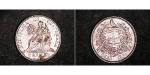 2 Real Guatemala (1838 - ) Argent 