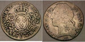 FRANCE 1/10 Ecu 1771 D - Silver 0.917 - Louis XV. - VF - 3599 *