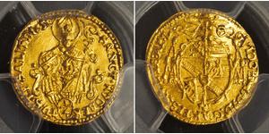  
  1658, Salzburg, Count Paris von Lodron. Beautiful Gold 1/4 Ducat Coin. PCGS UNC+   Mint Year: 1658  Mint Place: Salzburg  Denomination: 1/4 Ducat  Ruler: Count Paris von Lodron.  Reference: F ...