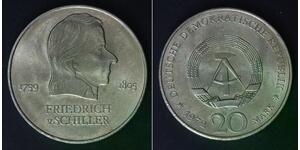GERMANY (DDR) 20 Mark 1972 A - Copper/Nickel - Friedrich von Schiller - 4641