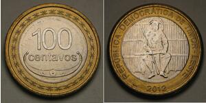 EAST TIMOR 100 Centavos 2012- Bi Metallic - Boaventura de Manufahi - aUNC -3441*