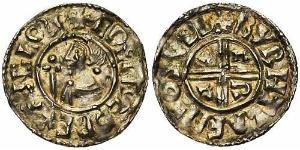 1 Пені Королівство Англія (927-1649,1660-1707) Срібло Aethelred II (968 - 1016)
