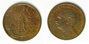 ITALY 1 Centesimo 1916 R - Bronze - Vittorio Emanuele III. - XF - 2761