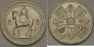 GREAT BRITAIN 5 Shillings 1953 - Cu-Ni - Coronation of Elizabeth II. - XF -2936*
