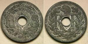 FRANCE 10 Centimes 1945 - Zinc - aUNC - 177 *