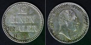 MECKLENBURG SCHWERIN 1/12 Thaler 1848 - Silver 0.500 - Friedrich Franz II. - 470