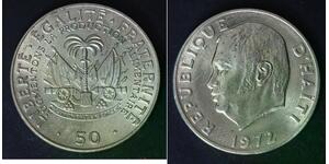 HAITI 50 Centimes 1972- Copper/Nickel - F.A.O. - aUNC - 2987