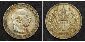 1 Corona Impero austro-ungarico (1867-1918) Argento Franz Joseph I (1830 - 1916)