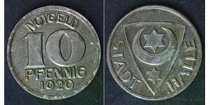 GERMANY (Halle) 10 Pfennig 1920 - Iron - Notgeld - aUNC - 1556
